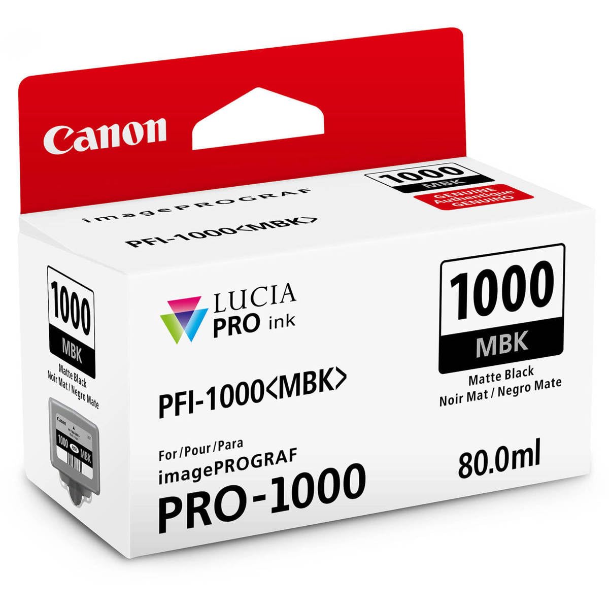 Amazon.co.jp: Canon 2パック PFI-1000 MBK マットブラック Lucia PRO